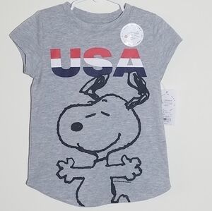 NWT Family Fun Snoopy USA Patriotic Shirt